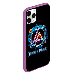 Чехол iPhone 11 Pro матовый Linkin Park: Engine, цвет: 3D-фиолетовый — фото 2