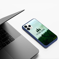 Чехол iPhone 11 Pro матовый I'm from Siberia, цвет: 3D-тёмно-синий — фото 2