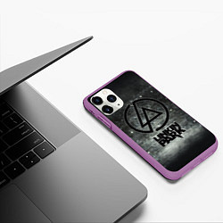 Чехол iPhone 11 Pro матовый Linkin Park: Wall, цвет: 3D-фиолетовый — фото 2