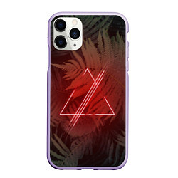 Чехол iPhone 11 Pro матовый Neon Light, цвет: 3D-светло-сиреневый