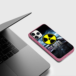 Чехол iPhone 11 Pro матовый S.T.A.L.K.E.R: Саша, цвет: 3D-малиновый — фото 2