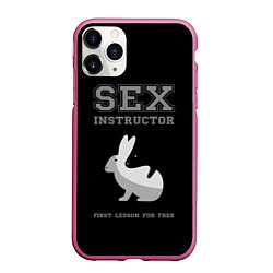 Чехол iPhone 11 Pro матовый Sex Instructor - first lesson for free