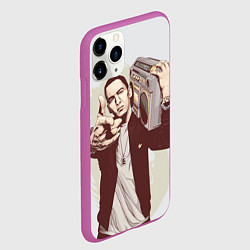 Чехол iPhone 11 Pro матовый Eminem: Street Music, цвет: 3D-фиолетовый — фото 2