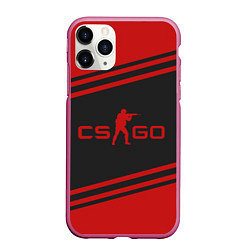 Чехол iPhone 11 Pro матовый CS GO, цвет: 3D-малиновый