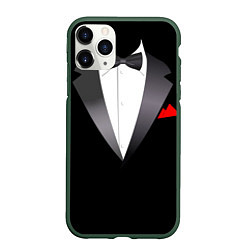 Чехол iPhone 11 Pro матовый Смокинг мистера, цвет: 3D-темно-зеленый