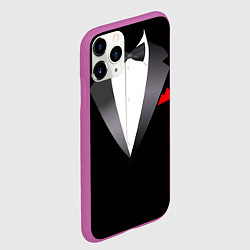 Чехол iPhone 11 Pro матовый Смокинг мистера, цвет: 3D-фиолетовый — фото 2