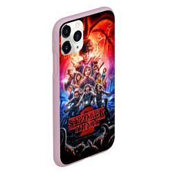 Чехол iPhone 11 Pro матовый Stranger Things 2, цвет: 3D-розовый — фото 2