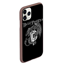 Чехол iPhone 11 Pro матовый Deep Purple: Dark Dragon, цвет: 3D-коричневый — фото 2