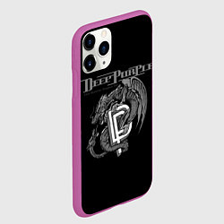 Чехол iPhone 11 Pro матовый Deep Purple: Dark Dragon, цвет: 3D-фиолетовый — фото 2