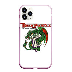 Чехол iPhone 11 Pro матовый Deep Purple: Green Gragon, цвет: 3D-розовый