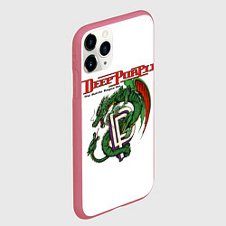 Чехол iPhone 11 Pro матовый Deep Purple: Green Gragon, цвет: 3D-малиновый — фото 2