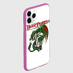 Чехол iPhone 11 Pro матовый Deep Purple: Green Gragon, цвет: 3D-фиолетовый — фото 2