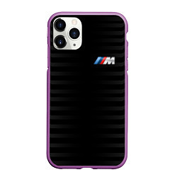 Чехол iPhone 11 Pro матовый BMW M BLACK & GREY, цвет: 3D-фиолетовый