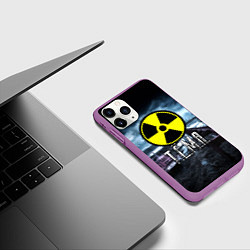 Чехол iPhone 11 Pro матовый S.T.A.L.K.E.R: Тёма, цвет: 3D-фиолетовый — фото 2