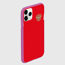 Чехол iPhone 11 Pro матовый Сборная России: ЧМ 2018, цвет: 3D-фиолетовый — фото 2