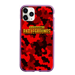 Чехол iPhone 11 Pro матовый PUBG: Red Mozaic