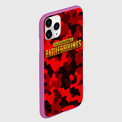 Чехол iPhone 11 Pro матовый PUBG: Red Mozaic, цвет: 3D-фиолетовый — фото 2