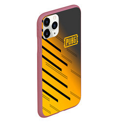 Чехол iPhone 11 Pro матовый PUBG: Lines Style, цвет: 3D-малиновый — фото 2