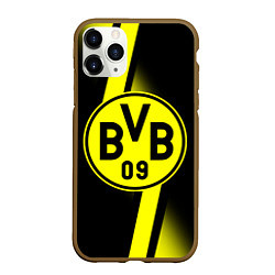 Чехол iPhone 11 Pro матовый FC Borussia Dortmund: Storm, цвет: 3D-коричневый