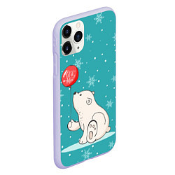 Чехол iPhone 11 Pro матовый Cold Bear, цвет: 3D-светло-сиреневый — фото 2