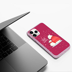 Чехол iPhone 11 Pro матовый Keep warm, цвет: 3D-розовый — фото 2