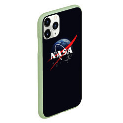 Чехол iPhone 11 Pro матовый NASA: Black Space, цвет: 3D-салатовый — фото 2