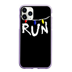 Чехол iPhone 11 Pro матовый Stranger Things RUN, цвет: 3D-светло-сиреневый