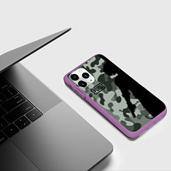 Чехол iPhone 11 Pro матовый PUBG: Camo Shadow, цвет: 3D-фиолетовый — фото 2
