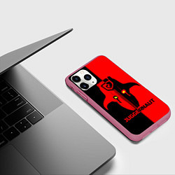 Чехол iPhone 11 Pro матовый Juggernaut Blood, цвет: 3D-малиновый — фото 2
