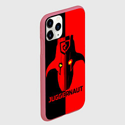 Чехол iPhone 11 Pro матовый Juggernaut Blood, цвет: 3D-малиновый — фото 2