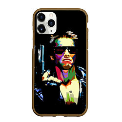 Чехол iPhone 11 Pro матовый Terminator Art, цвет: 3D-коричневый