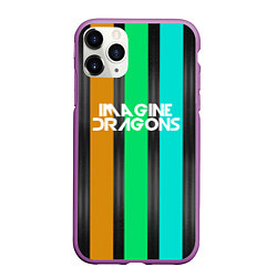 Чехол iPhone 11 Pro матовый Imagine Dragons: Evolve Lines, цвет: 3D-фиолетовый