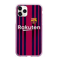 Чехол iPhone 11 Pro матовый FC Barcelona: Rakuten, цвет: 3D-розовый