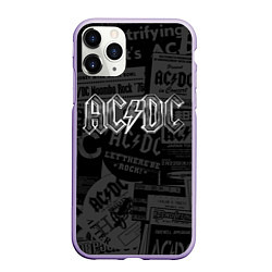 Чехол iPhone 11 Pro матовый AC/DC: Journalese, цвет: 3D-светло-сиреневый