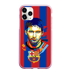 Чехол iPhone 11 Pro матовый Lionel Messi, цвет: 3D-розовый