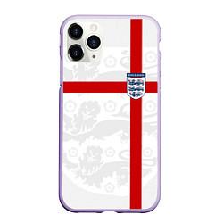 Чехол iPhone 11 Pro матовый Сборная Англии, цвет: 3D-светло-сиреневый