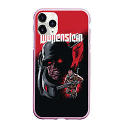 Чехол iPhone 11 Pro матовый Wolfenstein: Retro Poster, цвет: 3D-розовый