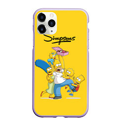 Чехол iPhone 11 Pro матовый Simpsons Family