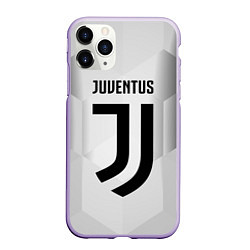 Чехол iPhone 11 Pro матовый FC Juventus: Silver Original, цвет: 3D-светло-сиреневый