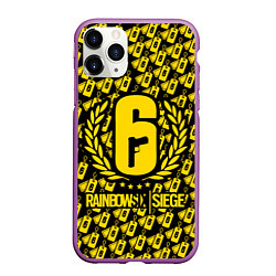 Чехол iPhone 11 Pro матовый Rainbow Six: Champion Yellow, цвет: 3D-фиолетовый