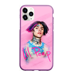 Чехол iPhone 11 Pro матовый Lil Peep: Pink Style, цвет: 3D-фиолетовый