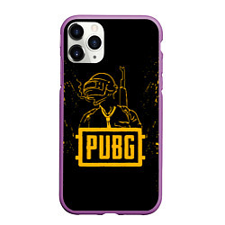 Чехол iPhone 11 Pro матовый PUBG: Black Soldier