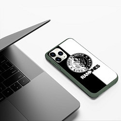 Чехол iPhone 11 Pro матовый Ramones B&W, цвет: 3D-темно-зеленый — фото 2