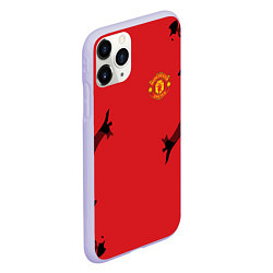 Чехол iPhone 11 Pro матовый FC Manchester United: Red Original, цвет: 3D-светло-сиреневый — фото 2