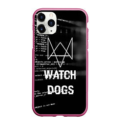 Чехол iPhone 11 Pro матовый Watch Dogs: Hacker, цвет: 3D-малиновый