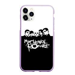 Чехол iPhone 11 Pro матовый My Chemical Romance B&W, цвет: 3D-сиреневый