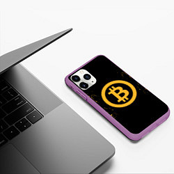 Чехол iPhone 11 Pro матовый Bitcoin Master, цвет: 3D-фиолетовый — фото 2