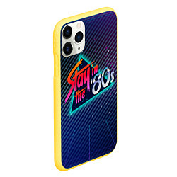 Чехол iPhone 11 Pro матовый Stay in the 80s, цвет: 3D-желтый — фото 2