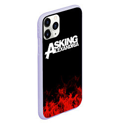 Чехол iPhone 11 Pro матовый Asking Alexandria: Flame, цвет: 3D-светло-сиреневый — фото 2