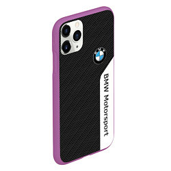 Чехол iPhone 11 Pro матовый BMW CARBON БМВ КАРБОН, цвет: 3D-фиолетовый — фото 2